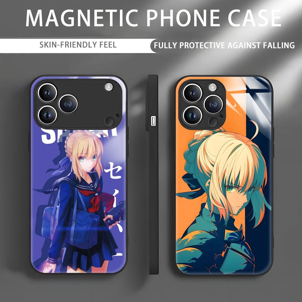 Apple Iphone 15 Pro Max - Coque de téléphone magnétique en verre,