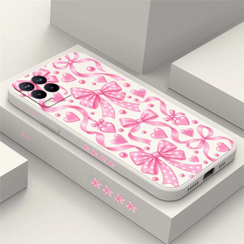 Coque souple avec nœuds roses  - Realme Note 50 avis et prix